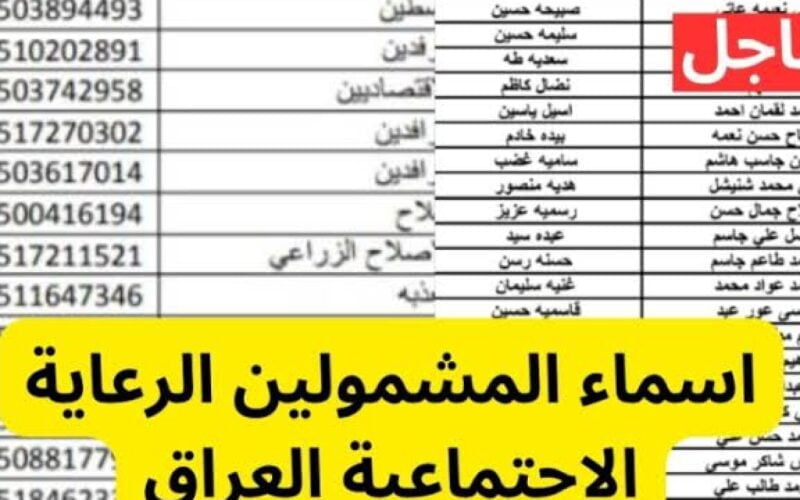 HERE.. الاستعلام عن أسماء المشمولين بالرعاية الاجتماعية الوجبة الأخيرة 2023 spa.gov.iq عبر منصة مظلتي