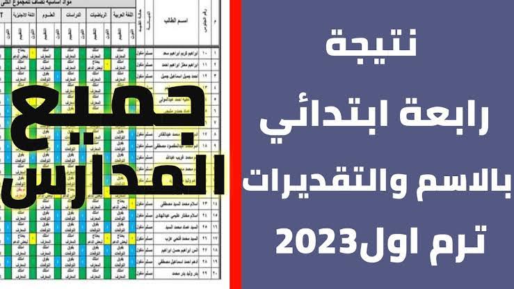 بالرقم القومي ” اسماء الناجحين ” نتيجة الصف الرابع الابتدائي الترم الأول 2024 عبر موقع وزارة التربية والتعليم نتيجة 4 ابتدائي ترم اول