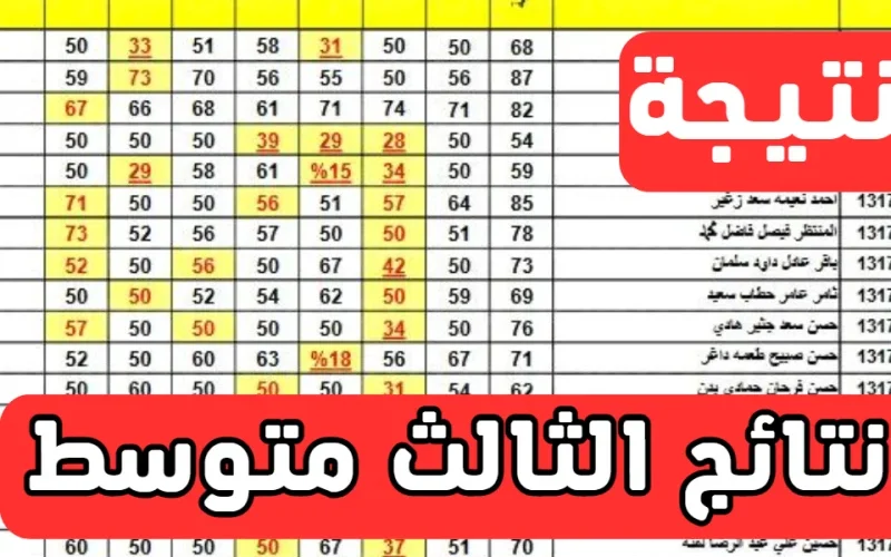 رابط مباشر من وزارة التربية العراقية لاستعلام نتائج الثالث متوسط – دور ثالث 2024 في جميع المحافظات