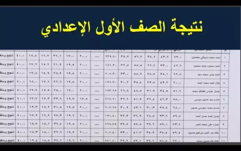 موقع بوابة التعليم الاساسي بالرقم القومي.. نتيجة الصف الاول الاعدادي برقم الجلوس 2025 eduserv.cairo بجميع المحافظات