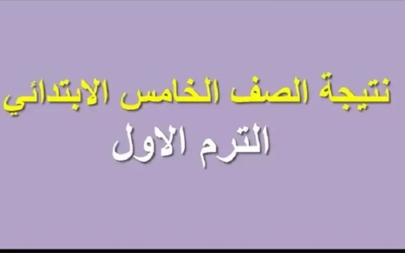 أكتب رقم جلوسك.. نتيجة الصف الخامس الابتدائي برقم الجلوس الترم الاول بجميع المحافظات 2025 عبر eduserv.cairo.gov